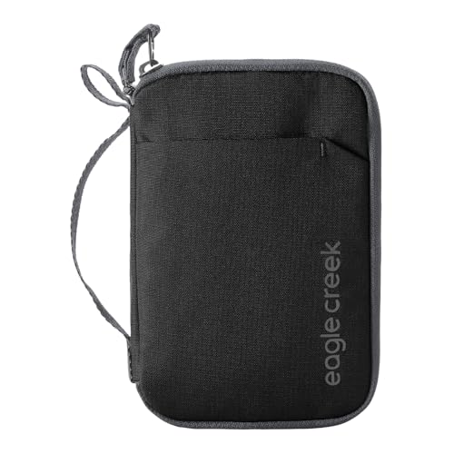 Eagle Creek Stash RFID Passport Wallet – Slim Travel Organizer with RFID Blocking – Secure Storage for Passport, Cards & Cash – Lightweight & Water-Resistant – Unisex – Black - color: Black