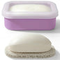 AIMAIAIMAI Enhanced Leak Proof Travel Soap Container, Compact Silicone Travel Soap Holder with Drainage Pad, Great for Camping, Gym and Business Trip (Purple) - color: Purple