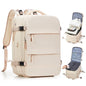 wepadre Vacuum Backpack Travel with Pump Travel Backpack with Vacuum System Expandable Vacpack Compression Backpacks for Travel Easy Vac Pack Carry on Luggage Beige - color: Beige