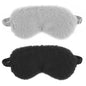 WY LIGHTING LEVEL 2 Pcs Plush Eye Mask Soft Sleeping Blindfold Eye Cover Comfortable Furry Faux Fur Sleeping Mask Satin Nap Night Eyeshade Cover for Women Men Gift (Black, Gray) - color: Black&gray