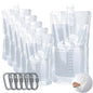 Ancable 64oz Collapsible Water Bottles, 6-Pack Reusable Travel Foldable Water Bottles for Hiking Camping Running Bike, BPA-Free Water Bottle - color: Clear x 6, size: 64 Ounces