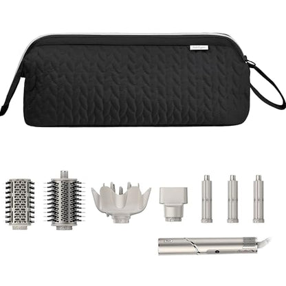 KarSyon Shark Flex Style Case for Dyson Airwrap Hair Dryer Brush Revlon Hair Tools Travel Bag Carrying Case Flat Curling Iron Organizer (Black) - color: Black