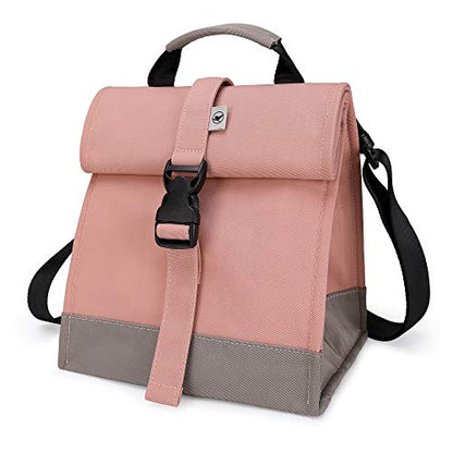 SUNNY BIRD Insulated Lunch Bag Pink Lunch Box Small Cooler Bag for Women, Girls, Adults and Teens (Pink) - color: Pink