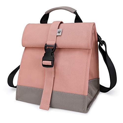 SUNNY BIRD Insulated Lunch Bag Pink Lunch Box Small Cooler Bag for Women, Girls, Adults and Teens (Pink) - color: Pink