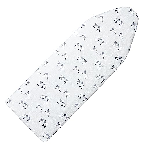 Seiritex Over the Door Ironing Board Cover 13 x 37 inch, Small Iron Board Cover w 3 Layers Heat Reflective Thick Padding with Hook and Loop Fasteners (Gray Sheep) - color: Gray Sheep, size: 13x37
