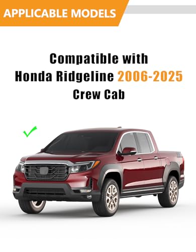 KINGGERI Under Seat Storage Boxes - Compatible with 2006-2025 Honda Ridgeline Crew Cab, Heavy Duty Upgraded Rear Under Back Seat Storage Truck Cargo Black Tool Box Organizer - size: Compatible with 2006-2025 Honda Ridgeline