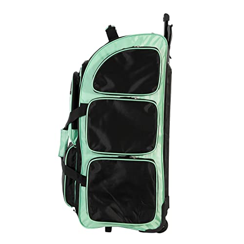 Travelers Club Xpedition 30 Inch Multi-Pocket Upright Rolling Duffel Bag - color: Seafoam
