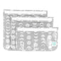 Bumkins Travel Bag, Toiletry, TSA Approved Packing Pouch, Zip Bag, Quart Size Airline Compliant, Clear-Sided, Set of 3 Sizes - color: A4 Lunar Gray, style: Bumkins