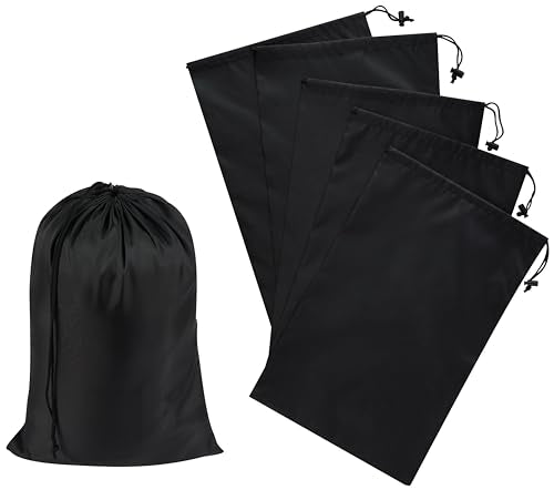 PALTERWEAR Drawstring Bag with Toggle - Nylon Cinch and Ditty Sturdy Organization Pouch Six-Pack (Red, 10 x 15 Inch, Set of 6) - color: Black, size: 10 x 15 Inch
