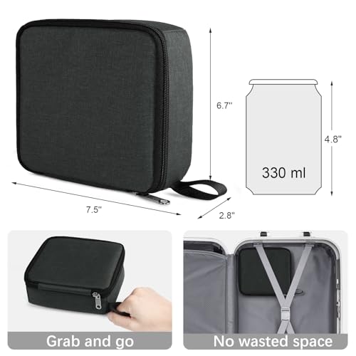 Bukere Travel Sunglasses Organizer Case, Adjustable Slot For Multiple Pairs, Portable Eyeglasses Storage Box for Men Women - color: Darkgrey, style: 4 Slots