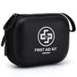 Mini First Aid Kit - 150 Piece Small Waterproof Hard Shell Medical Kit for Home, Car, Travel, Camping, Truck, Hiking, Sports, Office, Vehicle & Outdoor Emergencies (Black) - color: Black