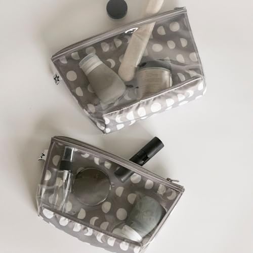 Tiny Twinkle Diaper Bag Organizing Pouches | 2 Pack Mess-Proof Travel Organizer Bags with Structured Bottom & Clear Front | TSA Approved Toiletry Bag Set for Baby and Mom Essentials (Luna) - color: Luna