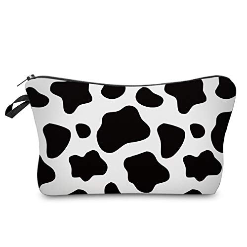 Deanfun Cosmetic Bag for Women Trendy Makeup Bags Organizer Travel Waterproof Toiletries Bag Accessories Cow Point Gifts (52558) - color: 52558