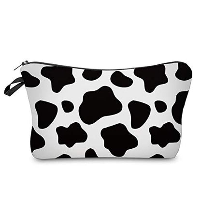 Deanfun Cosmetic Bag for Women Trendy Makeup Bags Organizer Travel Waterproof Toiletries Bag Accessories Cow Point Gifts (52558) - color: 52558