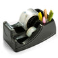 Officemate Recycled 2-in-1 Heavy Duty Tape Dispenser, 1" and 3" Cores, Black (96690) - color: Black
