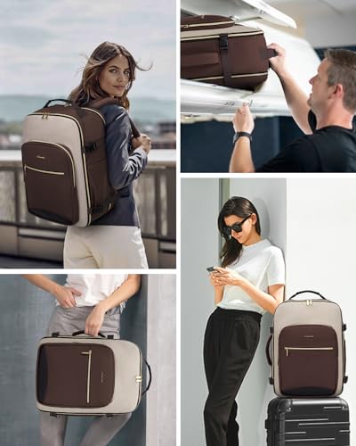 LOVEVOOK 50L Travel Backpack for Women & Men, Airline Approved Carry On Luggage with 3 Packing Cubes, TSA Overnight Bags, Waterproof Personal Item Bag, Weekender Essentials Backpacks fits 17" Laptop - color: Dark Grey-light Grey-black, size: X-Large