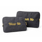 Travel Fanatics Wear Me Wash Me Travel Laundry Bag - 2-Sided Clean and Dirty Clothes Organizer Pouch for Suitcase, Carry-On and Trips - color: Black Cotton