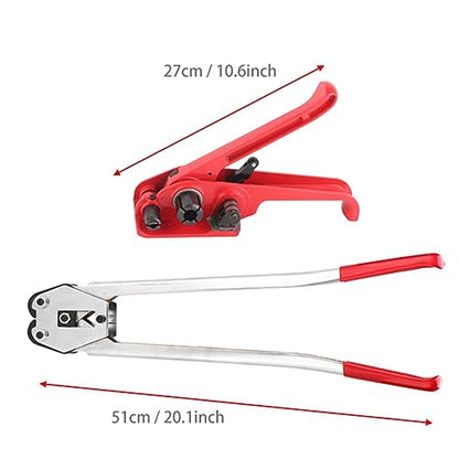Dioche Reliable Manual Strap Tensioner and Sealer Tool Set for PETPP Plastic Strapping - Compact and Efficient Packing Solution
