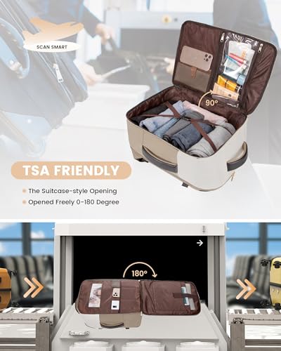 LOVEVOOK Travel Backpack for Women, TSA Carry On Backpack Flight Approved Luggage, 40L Water Resistant Personal Item Daypack Large Weekender Bag fit 17 inch Laptop with 3 Cubes, Beige-khaki-black - color: Beige-khaki-black, size: 40L-17.3 Inch-4Pcs
