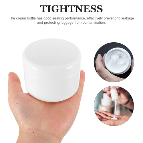 Operitacx 10pcs 250g Plastic Travel Lotion Containers Refillable Mini Jars with Lids Portable Cream Jars for Skincare and Cosmetics Storage