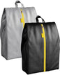 2 Pack Water Resistant Travel Shoe Bags with 2 Inner Pockets - Shoe Carrier Storage Cube Pouch with Zipper & Handle - Portable Shoe Bag for Gym, Traveling, Dance, Cross Country- Black & Grey - style: Black & Grey - 2 Pack