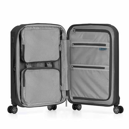 Traveler's Choice Pagosa Hardshell Expandable Luggage with Spinner Wheels, Black, 22-Inch Carry-on - color: Black, size: 22-Inch Carry-on