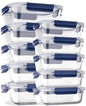coccot Glass Food Storage Containers with Lids Airtight, [10 Pack] Glass Meal Prep Containers, Storage Container Set with Bpa-free Lid for Food, Lunch Bento Box - color: Blue