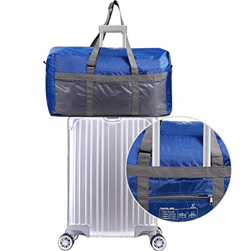 REDCAMP Foldable Travel Bag, Large Sports Bag, 75L/96L/100L, Lightweight Waterproof Tote Bag - color: Dark Blue 75L