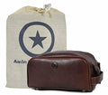 Leather Toiletry Travel Pouch Leather Waterproof Dopp Kit By Aaron Leather Goods - color: Honey Brown