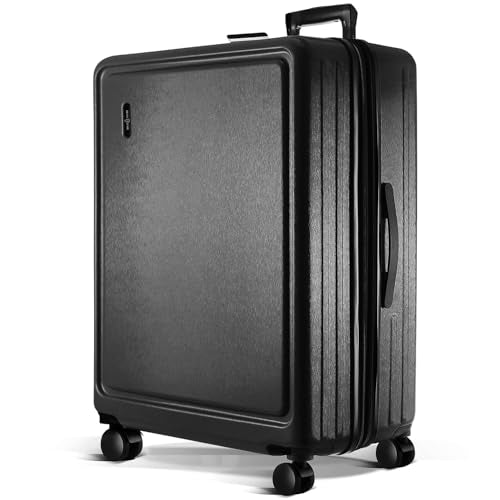 TRAVELARIM 28 Inch Luggage with Spinner Wheels, Hard Shell Suitcase with TSA Locks for Luggage, Travel Large Suitcase, Expandable Hard Shell Suitcases, Jet Black - color: Jet Black, size: Large 28-Inch Checked