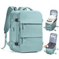 wepadre Vacuum Backpack Travel with Pump Travel Backpack with Vacuum System Expandable Vacpack Compression Backpacks for Travel Easy Vac Pack Carry on Luggage Blue - color: Blue
