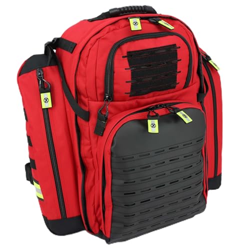 Lightning X TacMed ALS Oxygen Trauma Backpack w/Modular Pouch System - RED