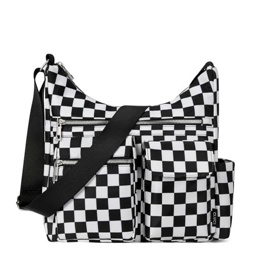 CLUCI Purses for Women, Anti Theft Crossbody Bags for Woman Travel, Water-Resistant Nylon Shoulder Handbags-Multiple Pockets - color: A4-checkered