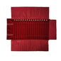 Portable Jewelry Roll Untangled Secure Necklace Travel Storage Bag Displays Holder 16 Chain (Burgundy) - color: Burgundy