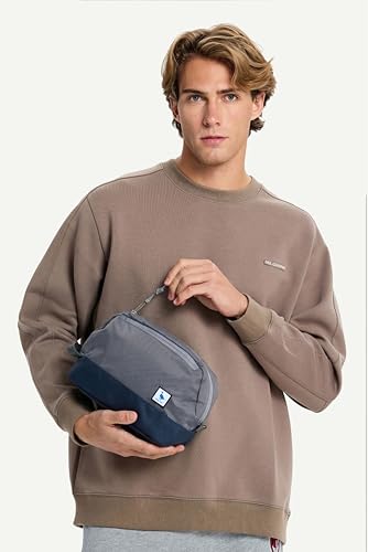 Travel Toiletry Bag 5L, Compact Travel Organizer with Waterproof TPU Wet/Dry Compartment - color: Ash Grey, size: 5L