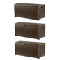Suncast 73 Gallon Waterproof Resin Wicker Outdoor Patio Storage Deck Box, 3 Pack - style: Deck Box (3 Pack)