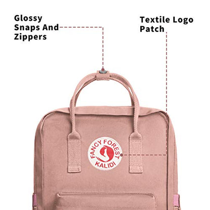 KALIDI Casual Laptop Backpack 15 Inches Classic Camping Rucksack Travel Outdoor Square Daypack College Hiking Gym Bag, Pink - color: Pink