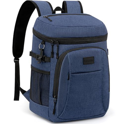 Tuwubi Cooler Backpack 35/42 Cans, Backpack Coolers Insulated Leak Proof for Men Women, Waterproof Soft Sided Lunch Camping Beach Travel Ice Chest Backpack Cooler Bag - color: Blue, size: Medium