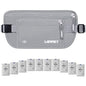Money Belt for Travel Women and Men Slim Hidden Travel Wallet with RFID Blocking - color: Silver Gray