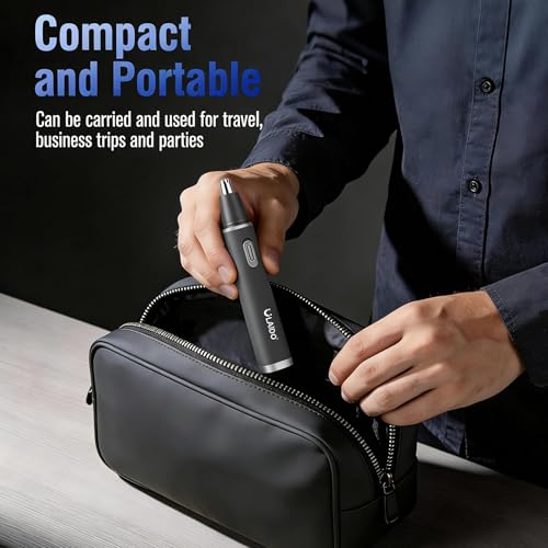 Nose Hair Trimmer for Men and Women,3 in 1 Painless Rechargeable Ear and Nose Trimmer,Eyebrow Facial Hair Trimmers All in One Grooming Kit Dual Edge Blades for Smoother Removal,Easy Cleansing - color: Gray-3 in 1