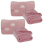 BlueHills 2 Pack Travel Blanket Pillow in Mini Soft Case Premium Plush Airplane Blankets Soft Bag Compact with Luggage Belt and Backpack Clip Small Traveling Pillows Lightweight Accessories - Pink M22 - color: Pink-2pk-m22