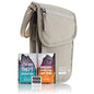Peak Gear RFID Neck Wallet - The Original Travel Pouch with Adjustable Crossbody Strap + Theft Protection and Lost & Found Service | Beige - color: Beige (Neck Wallet)