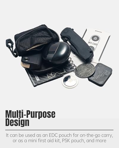 Y-SHP MATRIX Mens Wallets,Portable Card Wallet For Men - Small and Exquisite Keychain Wallet,Coin Purse for Men and Women to Travel Suitable for Storing Keys,Cards and Cash（Black） - style: Black Xply