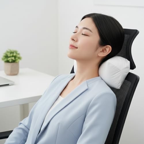 Small Neck Roll Buckwheat Pillow - 15 x 6’’ Cervical Neck Pillow for Lumbar, Knee & Backrest – Best Pillows for Side Sleepers & Travel with Adjustable Head & Breathable Zipper Cotton Case - 2.4 lbs