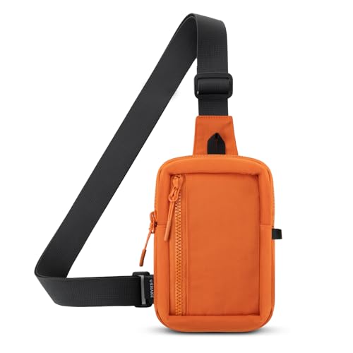 USHAKE Small Crossbody Bags for Women Men - Mini Sling Bag for Traveling and Hiking - color: Orange