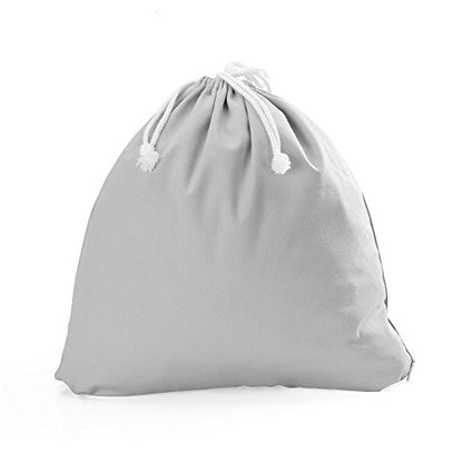 100% Cotton Canvas Travel Laundry Bag, 2-Pack (Small, Light Grey) - color: Light Grey, size: Small