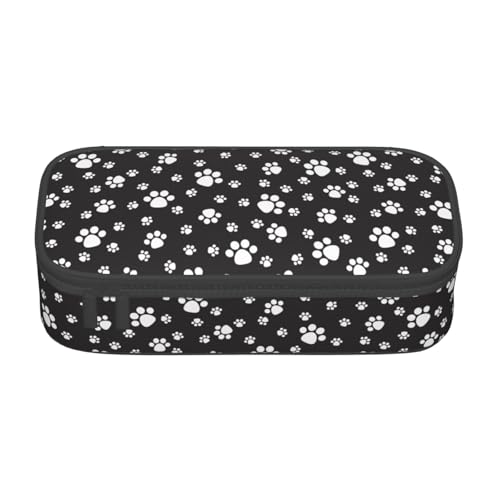 Perinsto Cute Dog Cat Paws Pencil Case Big Capacity Multi Compartment Stationery Box Pencil Pouch Holder Desk Organizer For School Office Home - color: Paws #02