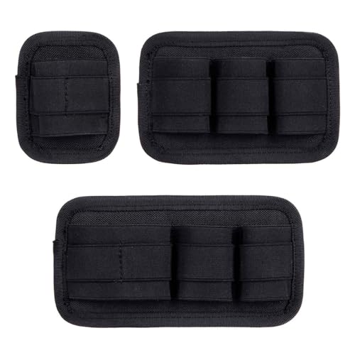 3 Piece EDC Elastic Bag Insert Pouch Panel Hook Backed Accessories Holder, Tactical Backpack Insert Modular Organizers and Storage Pouch - color: Black
