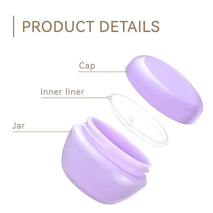 Travel Containers for Toiletries, 3 Size 0.35/0.7/1 OZ Sample Jars, TSA Approved Leak-proof Travel Size Toiletries Containers with Lids for Cosmetic Makeup Face Body Hand Cream