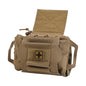 SABADO Rapid/Quick Deploy First Aid Kit Pack Tactical IFAK Pouch Two-Piece System Med Roll Carrier Hypalon Handle Outdoor Sport Hunting Bag - color: Coyote Brown